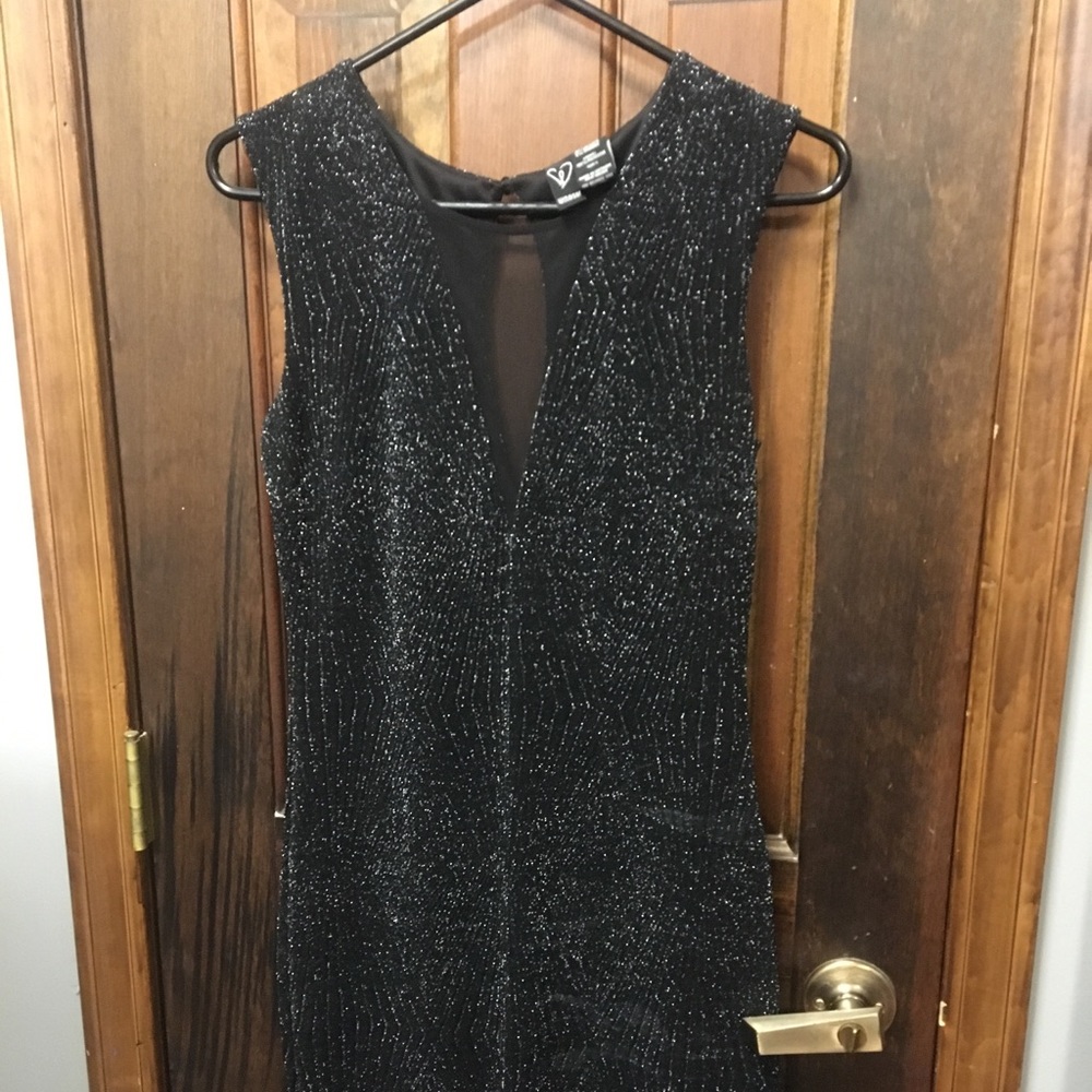 sparkly navy blue dress